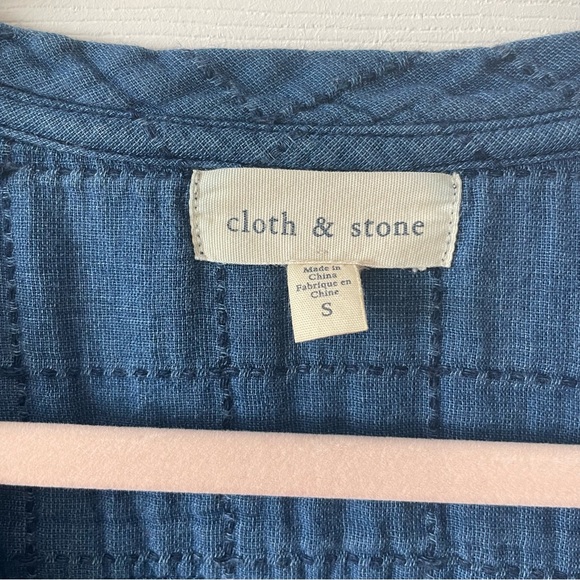 Anthropologie Cloth and Stone frayed chambray denim tunic in Sz small - Picture 6 of 15